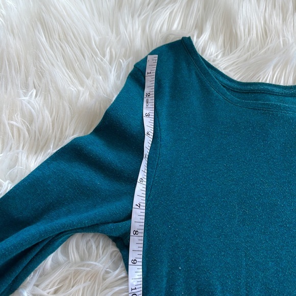 A new day target brand Aqua blue green solid long sleeve tee crew Neck sweater - Picture 13 of 17